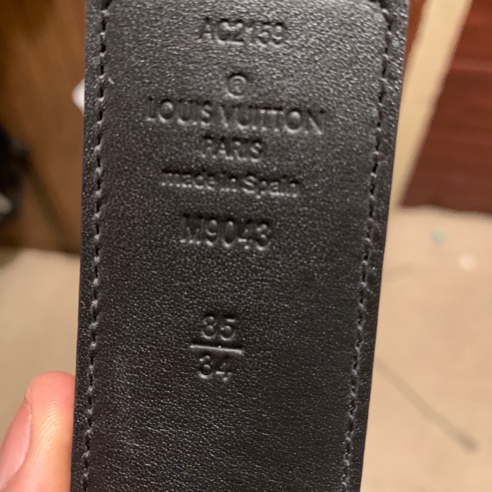 Black LV Belt Size 34 ( 85cm )